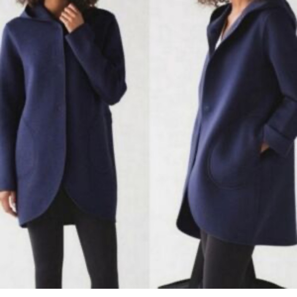 lululemon athletica Navy Blue Hooded Coat
